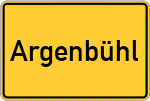 Place name sign Argenbühl