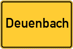 Place name sign Deuenbach