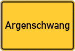 Place name sign Argenschwang