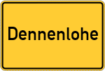 Place name sign Dennenlohe