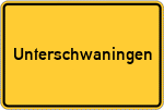 Place name sign Unterschwaningen