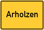 Place name sign Arholzen