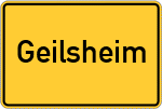 Place name sign Geilsheim