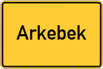 Place name sign Arkebek