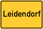 Place name sign Leidendorf