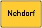 Place name sign Nehdorf