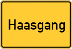 Place name sign Haasgang