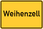 Place name sign Weihenzell