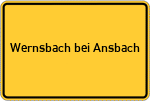 Place name sign Wernsbach bei Ansbach