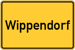 Place name sign Wippendorf