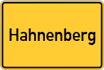 Place name sign Hahnenberg