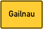 Place name sign Gailnau, Mittelfranken