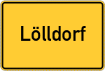 Place name sign Lölldorf