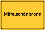 Place name sign Mittelschönbronn
