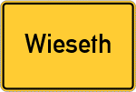Place name sign Wieseth