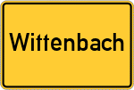 Place name sign Wittenbach