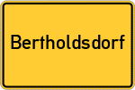 Place name sign Bertholdsdorf