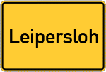 Place name sign Leipersloh