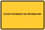 Place name sign Untermichelbach bei Wittelshofen