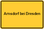 Place name sign Arnsdorf bei Dresden