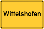 Place name sign Wittelshofen