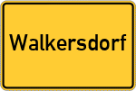 Place name sign Walkersdorf