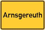 Place name sign Arnsgereuth