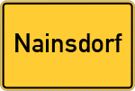 Place name sign Nainsdorf, Oberfranken
