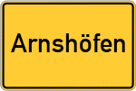 Place name sign Arnshöfen