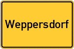Place name sign Weppersdorf