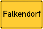 Place name sign Falkendorf, Oberfranken