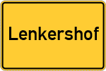 Place name sign Lenkershof