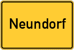 Place name sign Neundorf