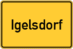 Place name sign Igelsdorf