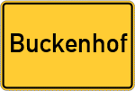 Place name sign Buckenhof