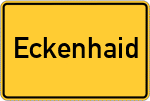 Place name sign Eckenhaid, Mittelfranken