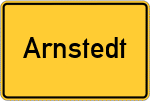 Place name sign Arnstedt