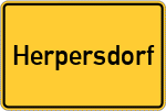 Place name sign Herpersdorf, Kreis Lauf an der Pegnitz