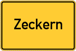 Place name sign Zeckern