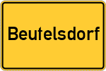 Place name sign Beutelsdorf