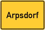 Place name sign Arpsdorf