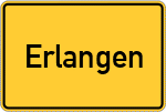 Place name sign Erlangen