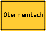 Place name sign Obermembach, Mittelfranken