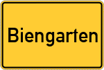 Place name sign Biengarten