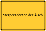 Place name sign Sterpersdorf an der Aisch