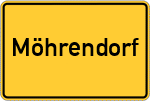 Place name sign Möhrendorf
