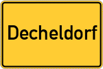 Place name sign Decheldorf