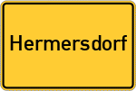 Place name sign Hermersdorf