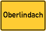 Place name sign Oberlindach, Mittelfranken