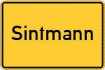 Place name sign Sintmann, Oberfranken